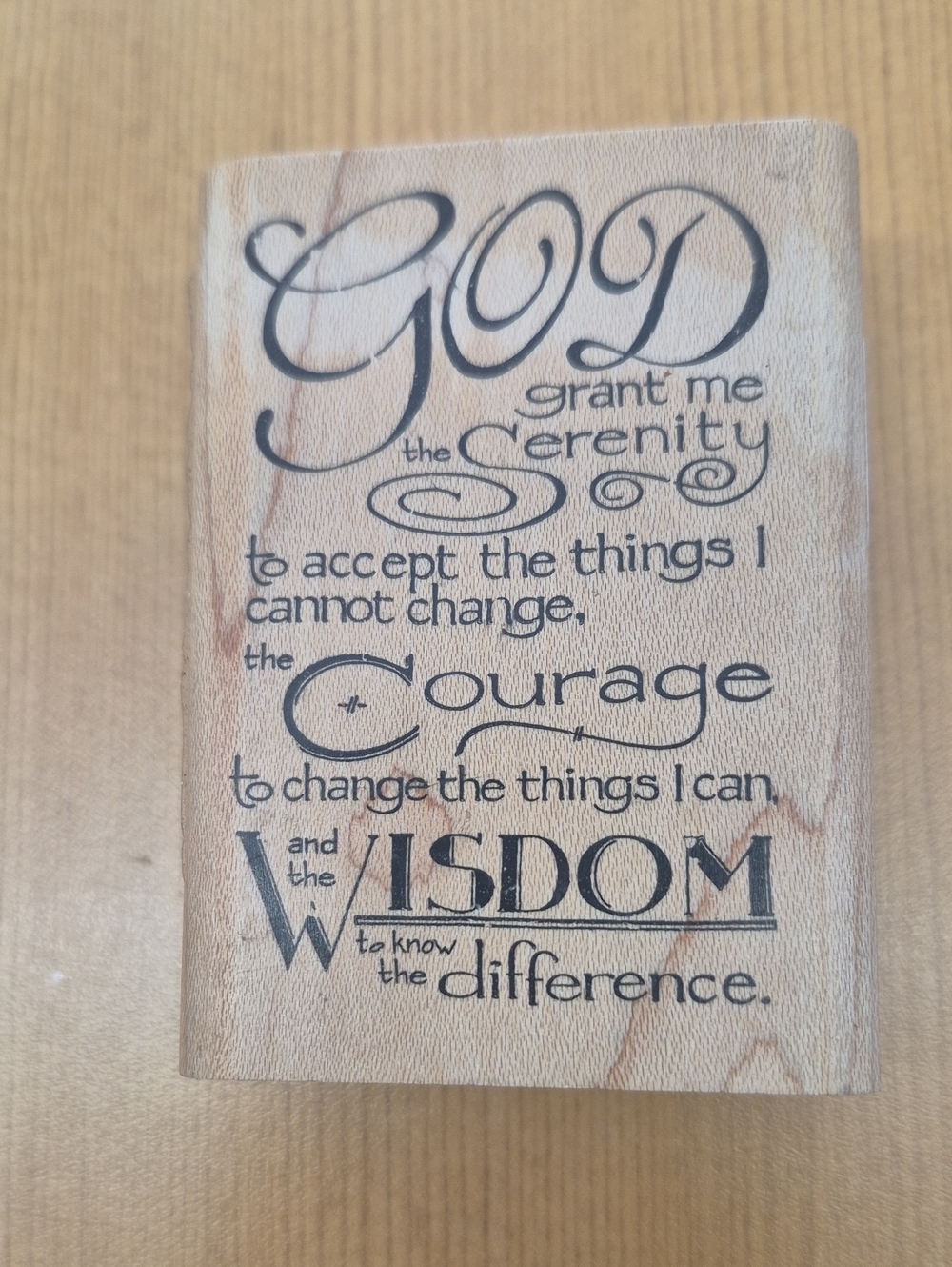 Wooden Serenity Prayer Stamp By Inkadinkadoo
